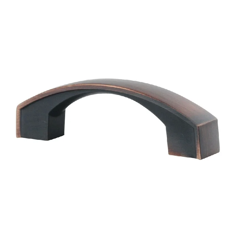 10 Pack Bow 3" Centers Brushed Oil-Rubbed Bronze Cabinet Pull Handle