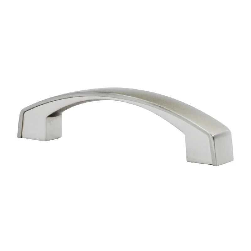 2 Pack Bow 3-3/4" Centers Brushed Nickel Cabinet Hardware Pull Handle