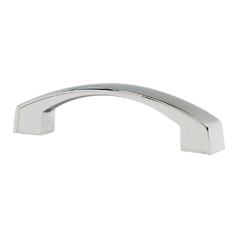 2 Pack Bow 3-3/4" Centers Nickel Cabinet Hardware Pull Handle