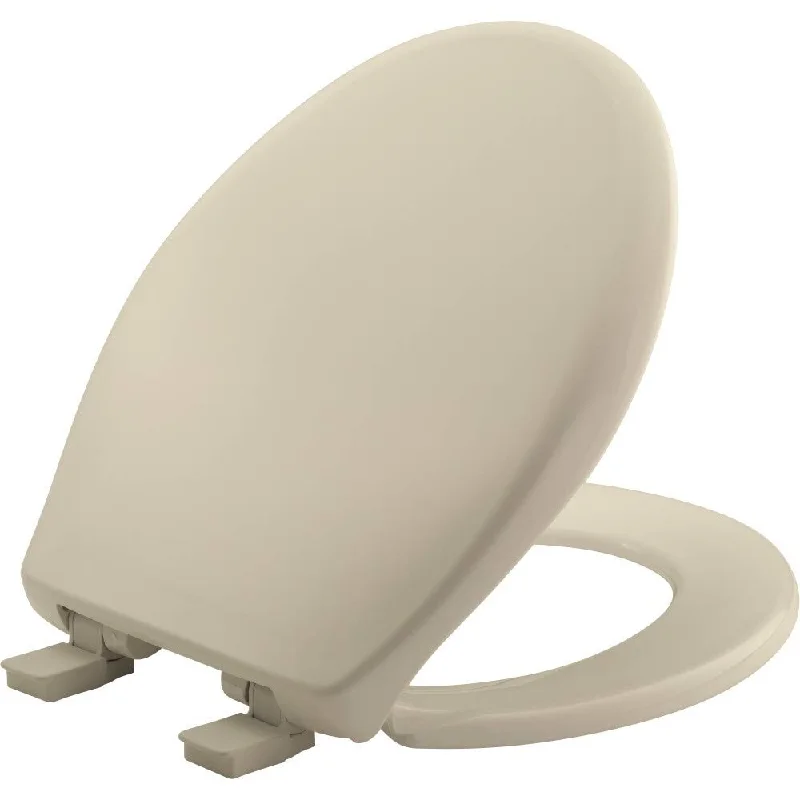 200E4B 006 Affinity Toilet Seat will Slow Close, Never Loosen and Provide the Perfect Fit, ROUND, Plastic, Bone