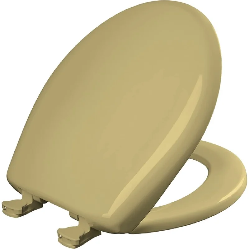 200SLOWT 031 Toilet Seat will Slow Close, Never Loosen and Easily Remove, ROUND, Plastic, Harvest Gold