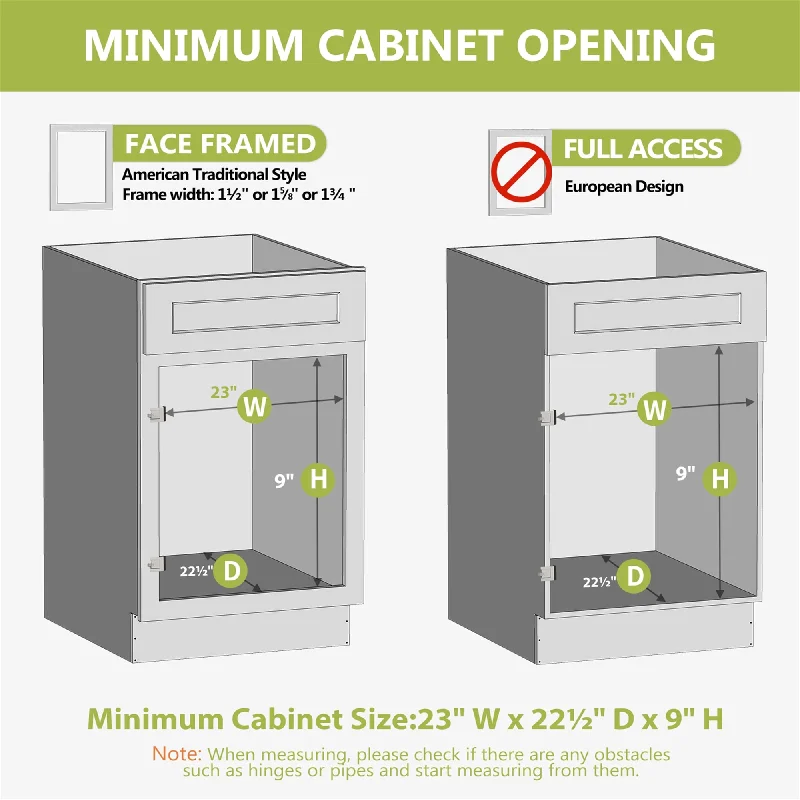 22.5-in W x 8-in H x 21-in D Kitchen Cabinet Pull Out Drawer Slide-Out Shelf