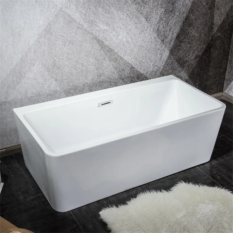 55"X 28"X 22" Acrylic Freestanding Soaking Bathtub