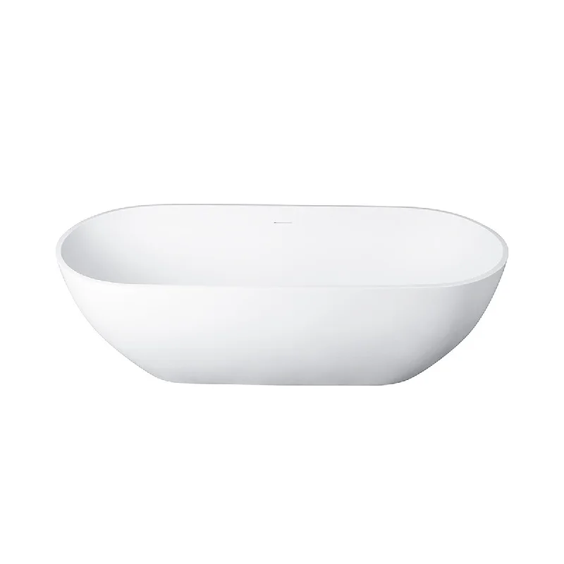 59 inch small size artificial stone solid surface freestanding bathroom bathtub