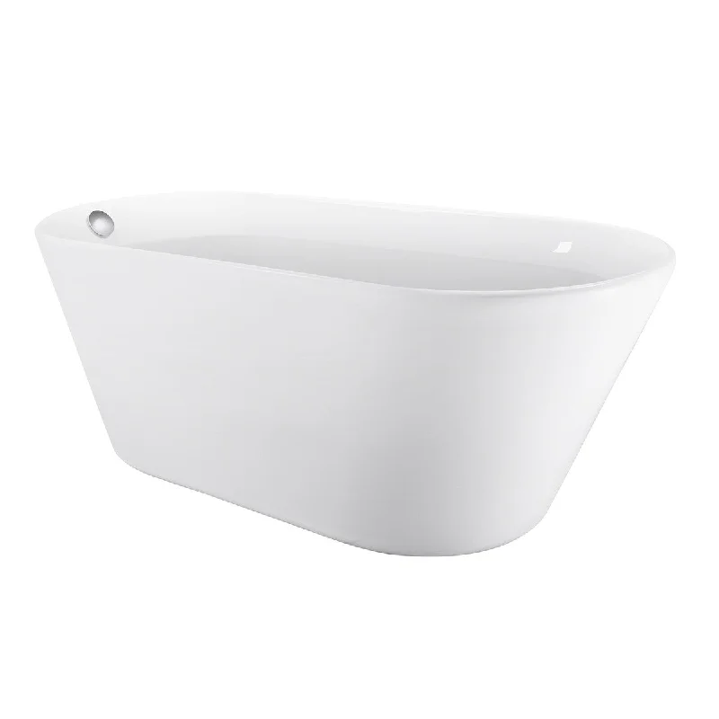 65" 100% Acrylic Freestanding Bathtub, Modern Soaking Tub, Bathtub