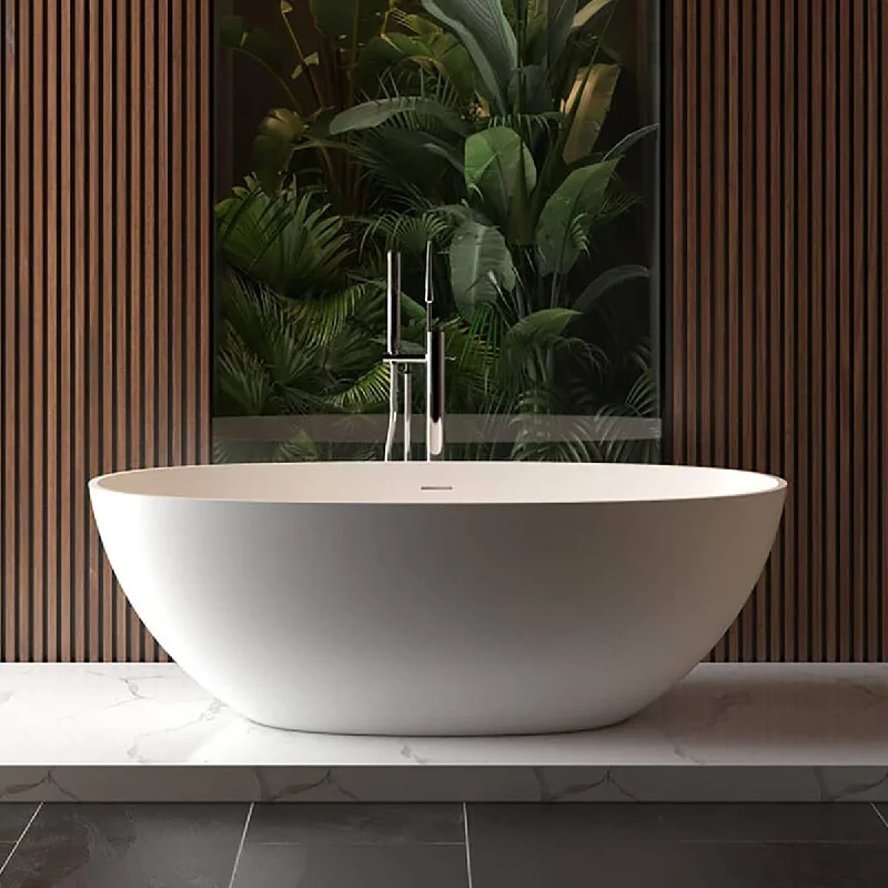 65"Solid Surface Freestanding Bathtub