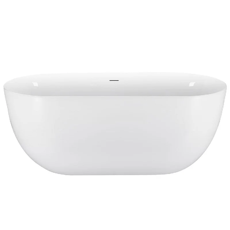 67 in. x 31 in. Acrylic Freestanding Soaking Bathtub in Whtie