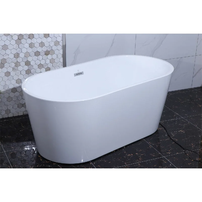 67"x 29.5"x 23.6" Acrylic Freestanding Soaking Bathtub