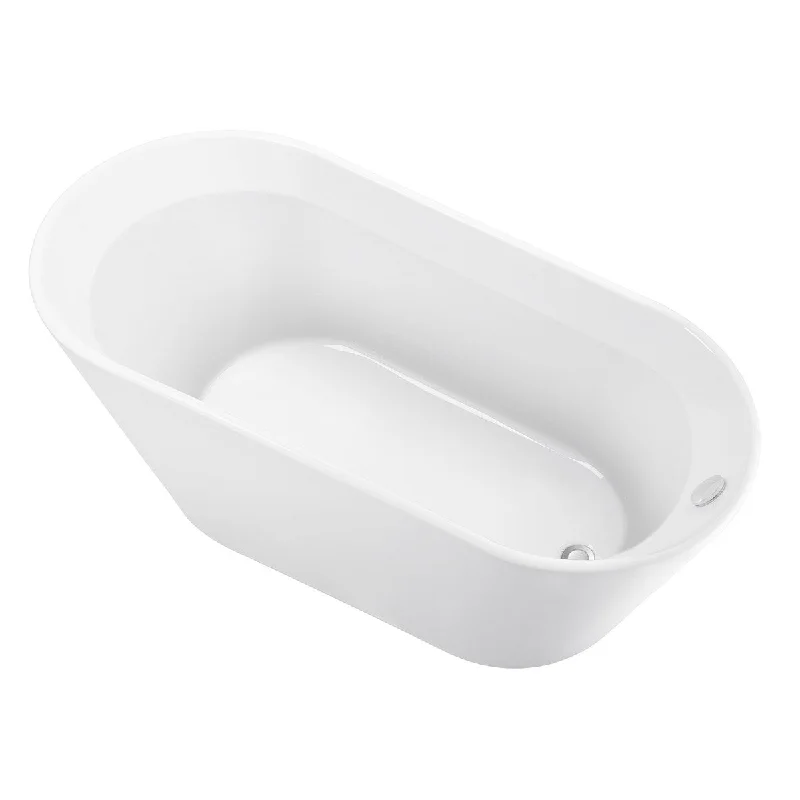 69" 100% Acrylic Freestanding Bathtub, Modern Soaking Tub, Bathtub