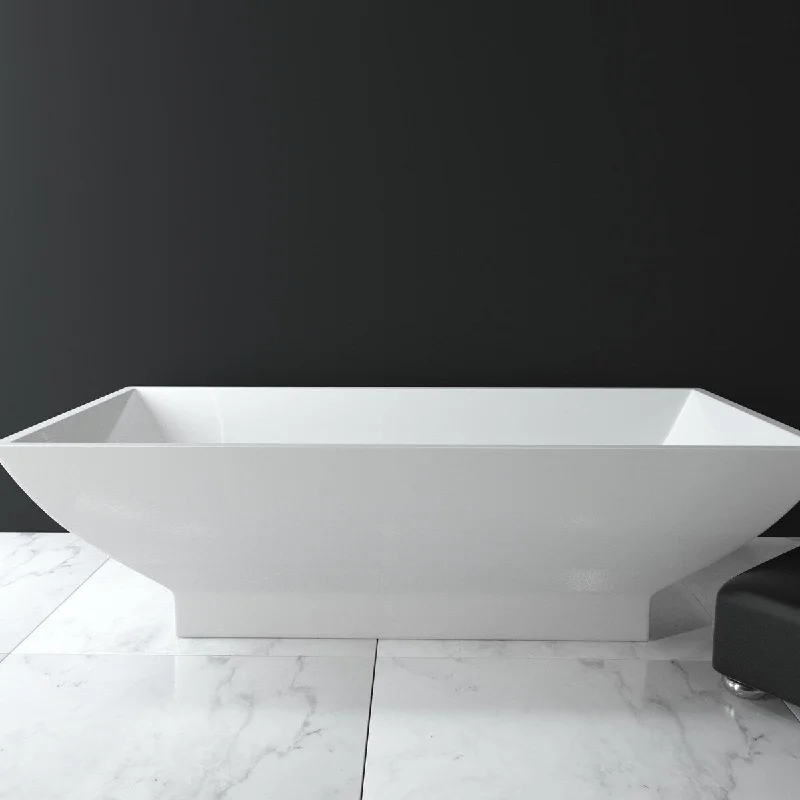 70.5"x 33.5"x 20.5" Acrylic Freestanding Soaking Bathtub