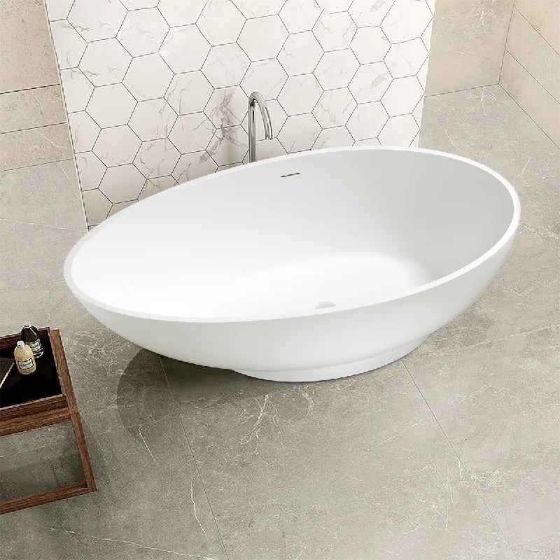 70 inch Freestanding Artificial Stone Solid Surface Bathtub