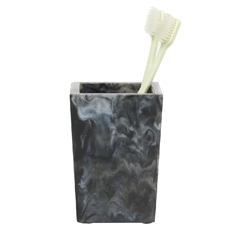 Abiko Translucent Cast Resin Brush Holder (Obsidian)