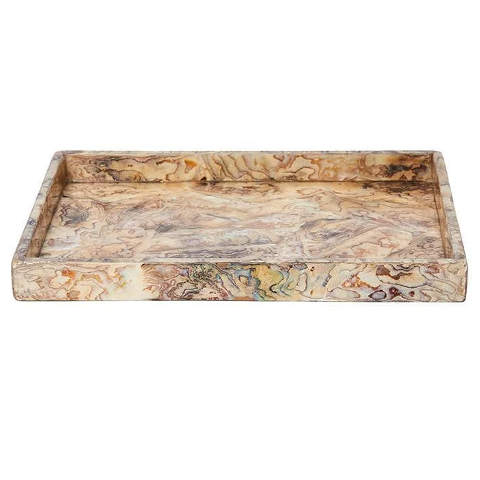 Adana Marbleized Shell Large Tray