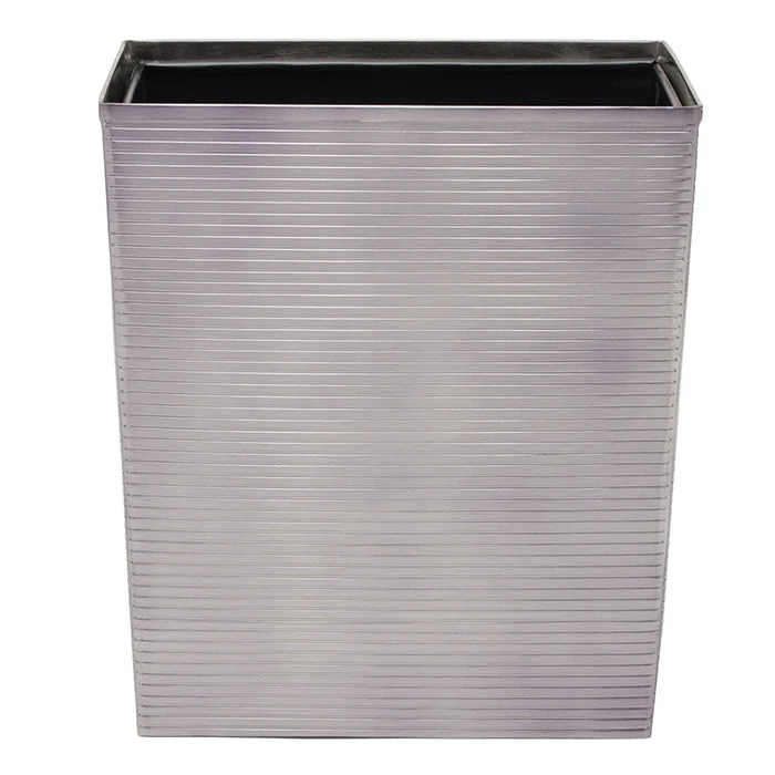 Adelaide Brass Rectangle Waste Basket (Pewter)