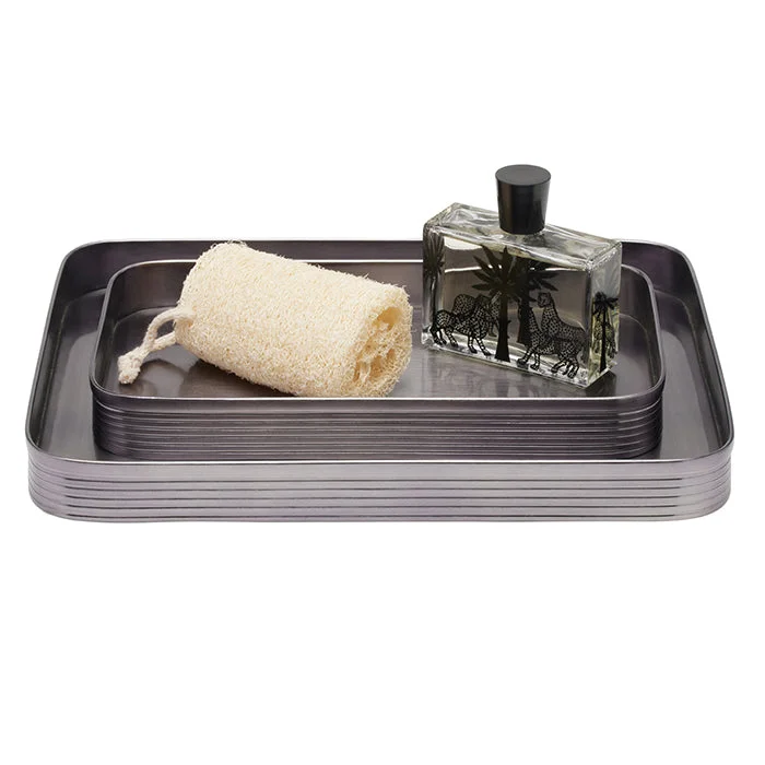 Adelaide Brass Tray Set (Pewter)