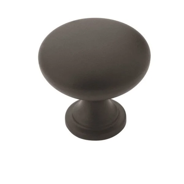 Allison Value 1-1/4 in (32 mm) Flat Black Cabinet Knob - 25 Pack