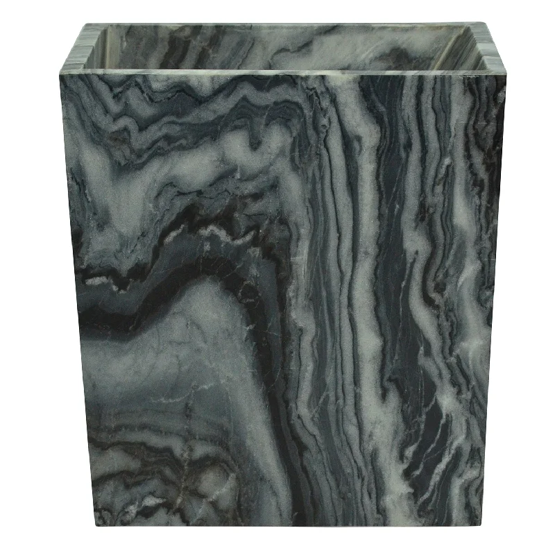 Athlone Marble Rectangle Wastebasket (Gray)