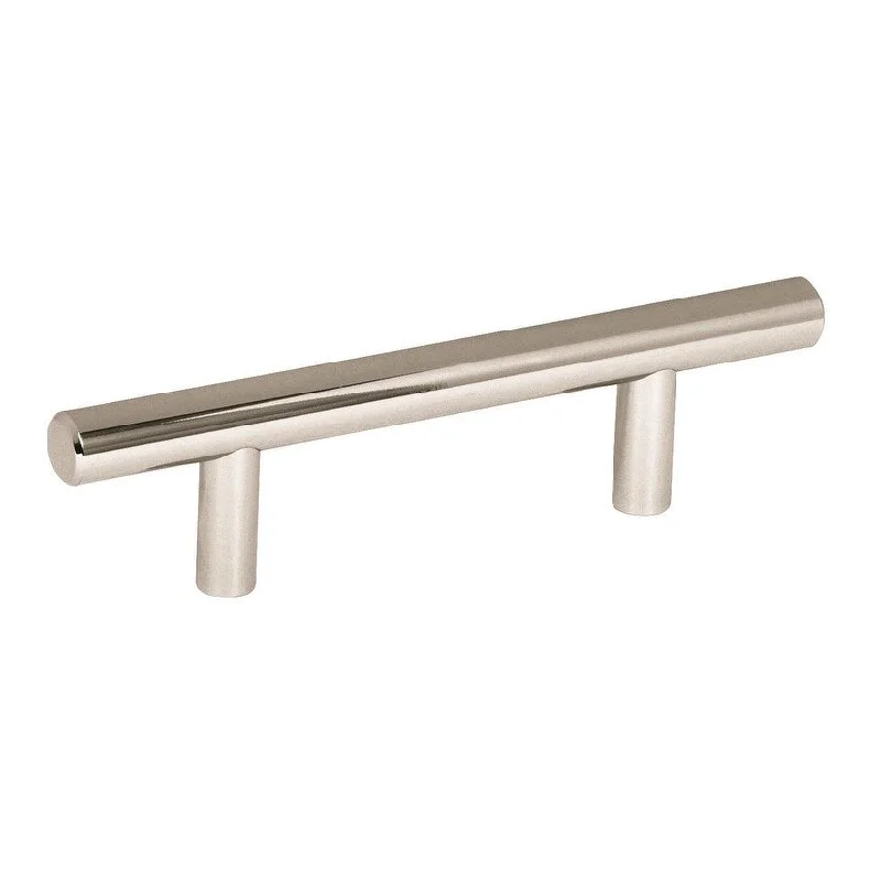 Bar Pulls 3 in (76 mm) Center-to-Center Polished Nickel Cabinet Pull - 10 Pack