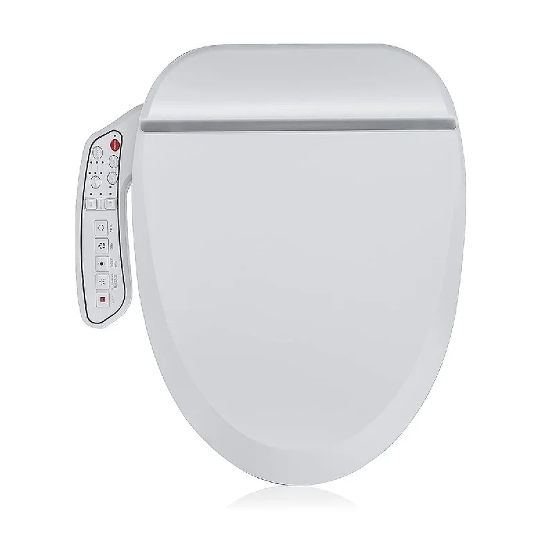 Bidet Toilet Seat, Elongated Smart Unlimited Warm Water, Electronic Heated, Warm Air Dryer, Light, Need Electricity (Elongated)