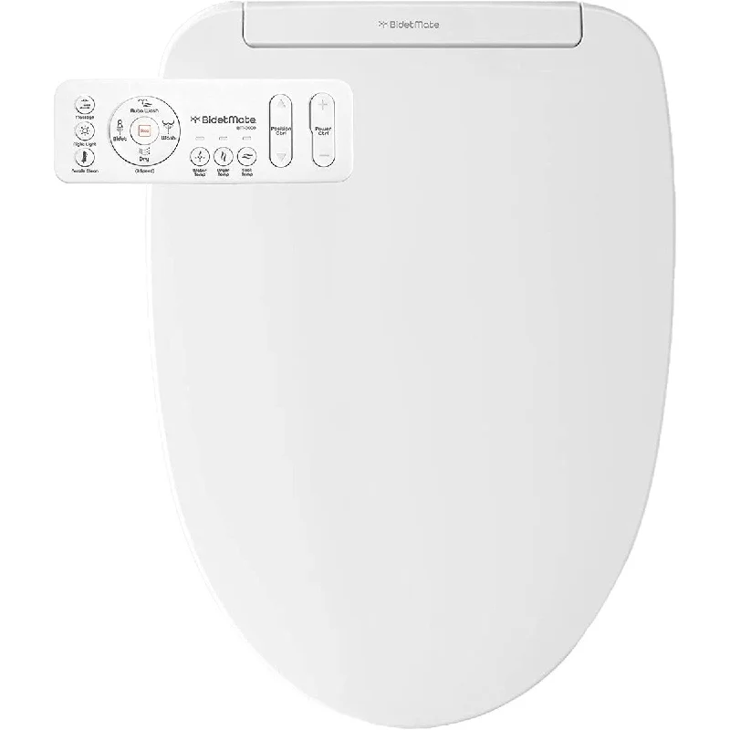 BidetMate 3000 Electric Bidet Toilet Seat - Heated Water, Cyclone-DRI Adjustable Dryer, UV Sterilizer, Remote - Elongated