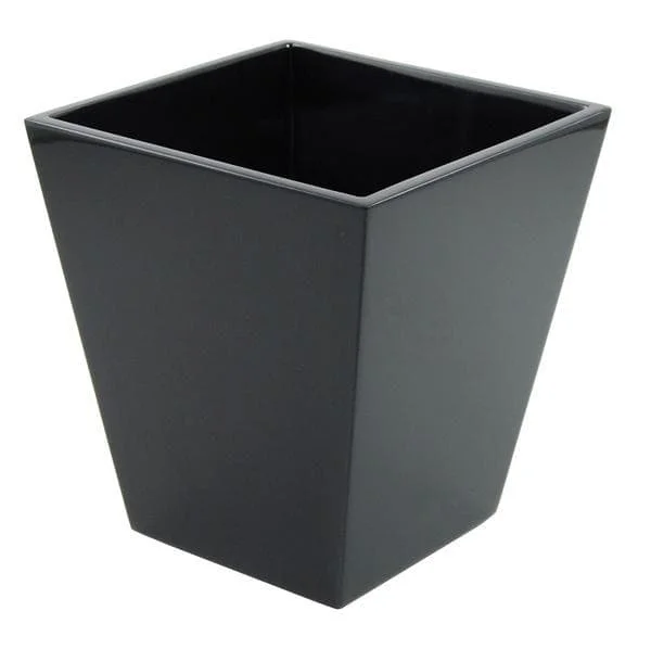 Black Lacquer Waste Basket