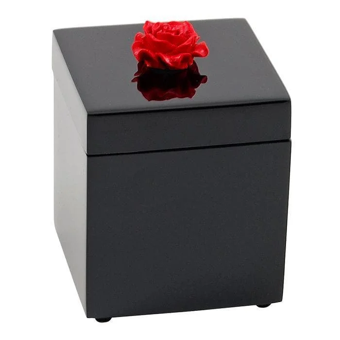 Black Rose Lacquer Canister