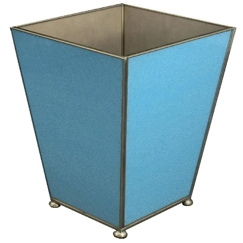 Blue Faux Lizard Waste Bin