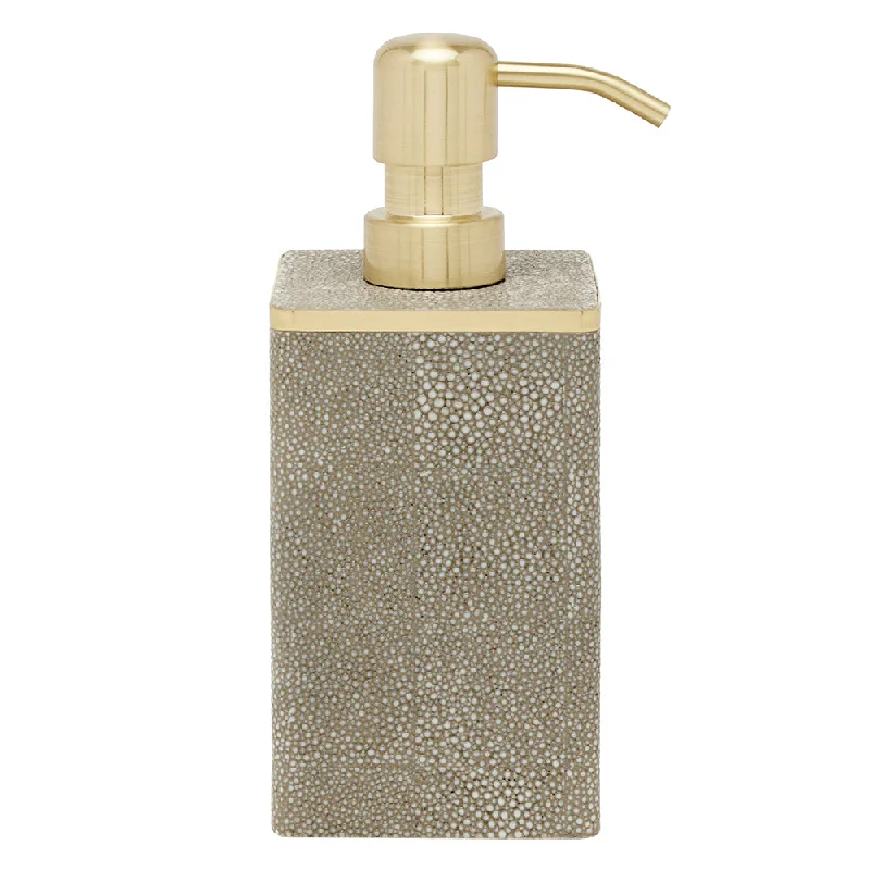 Bradford Faux Shagreen Soap Pump (Sand/Gold)