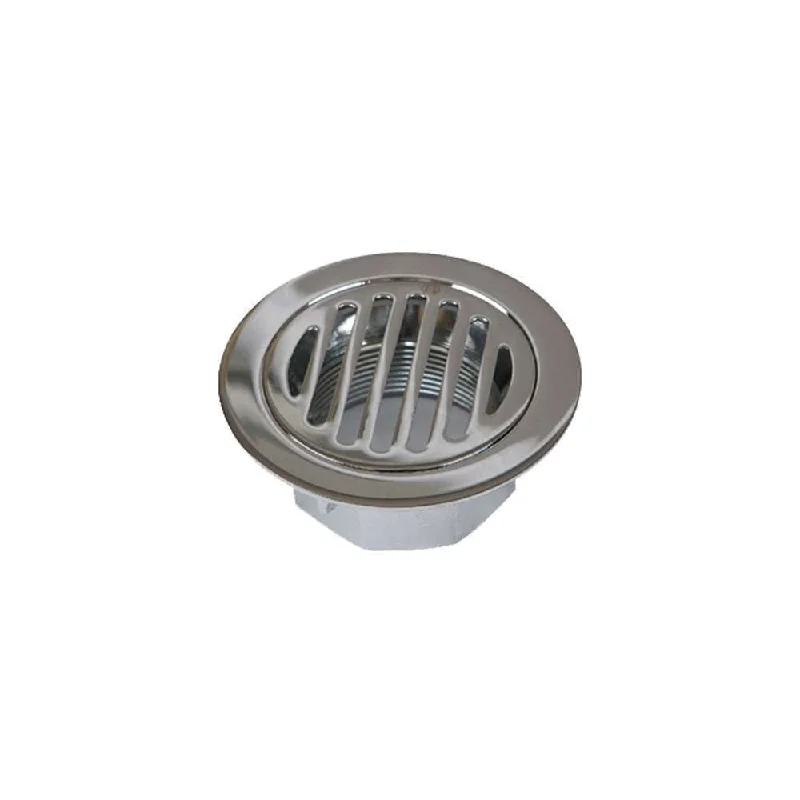 Brasshard Female Round Grate 80 x 50mm CP