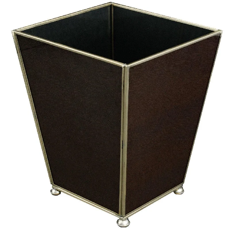 Brown Faux Lizard Waste Bin