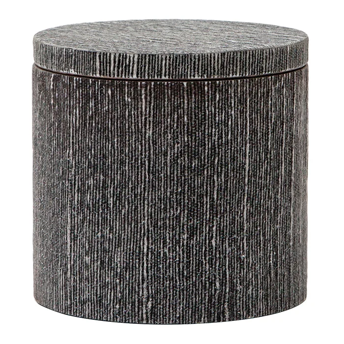 Bruges Faux Silk Canister (Charcoal)