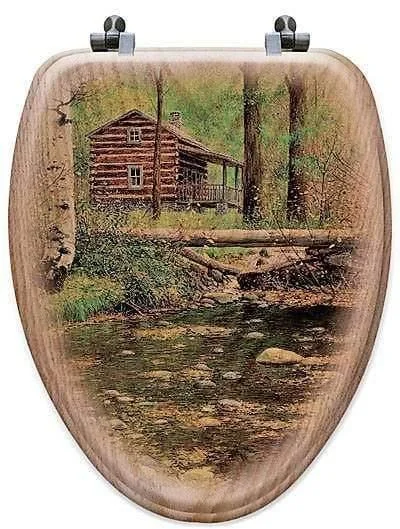 Cabin Retreat Rustic Art Toilet Seat