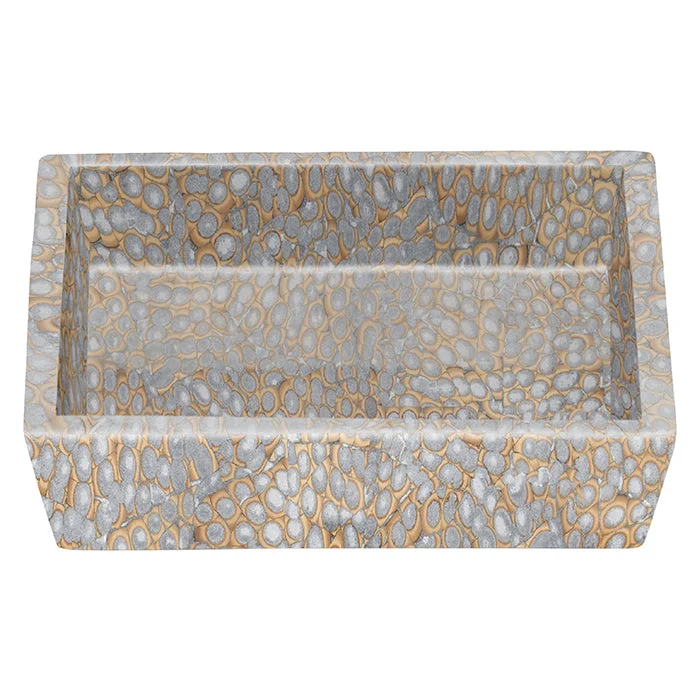 Callas Lacquered Eggshell Soap Dish, Square (Silver)