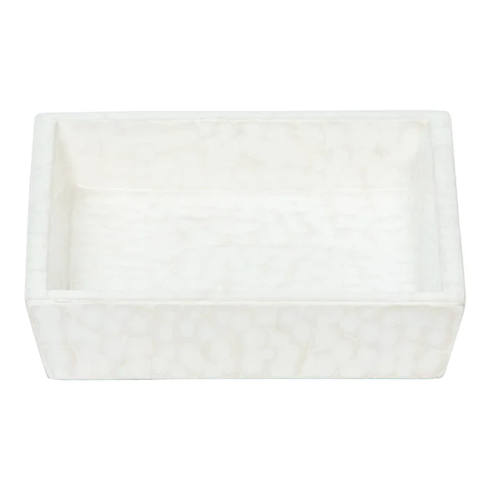 Callas Lacquered Eggshell Soap Dish, Square