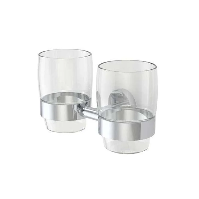 Caroma Cosmo Metal Double Tumbler Holder