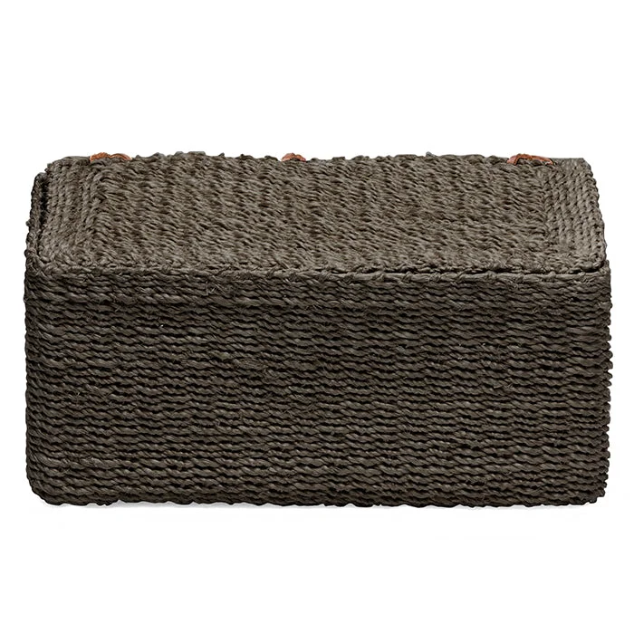 Chelston Abaca Rectangular Double Toilet Paper Holder (Lava Slate)