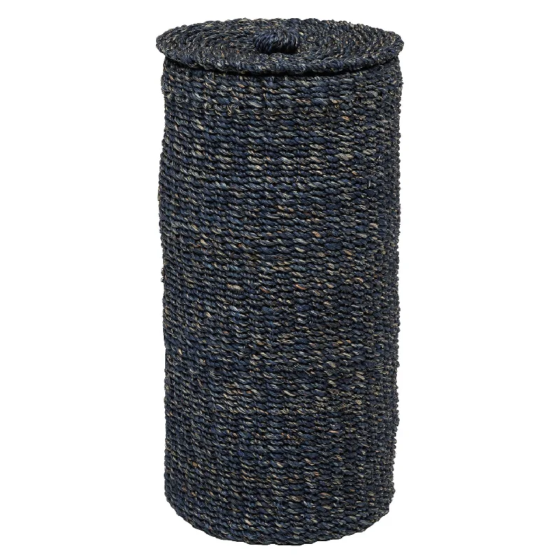 Chelston Abaca Round Double Toilet Paper Holder Set/2 (Indigo Blue)