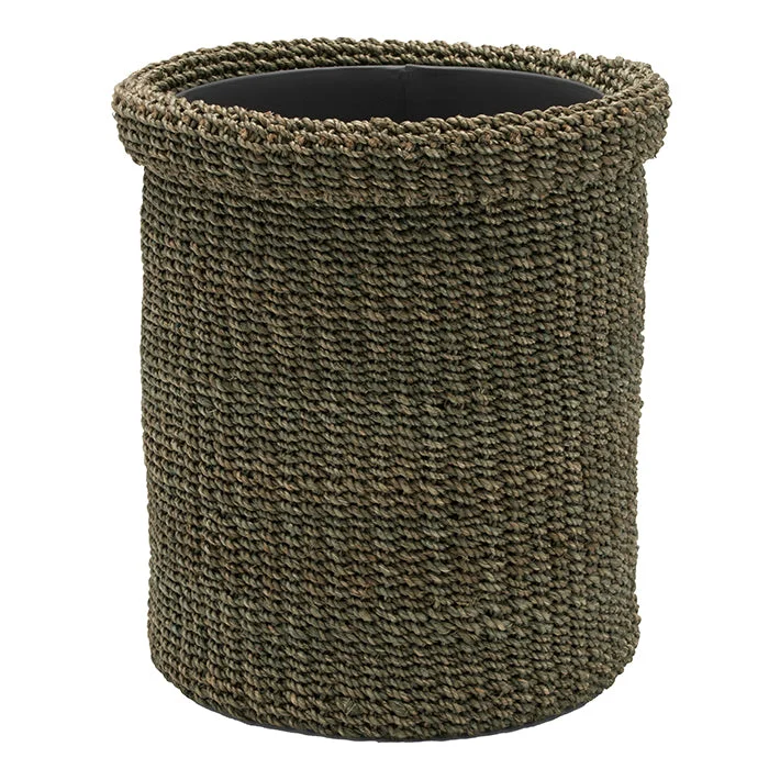 Chelston Abaca Round Waste Basket (Lava Slate)