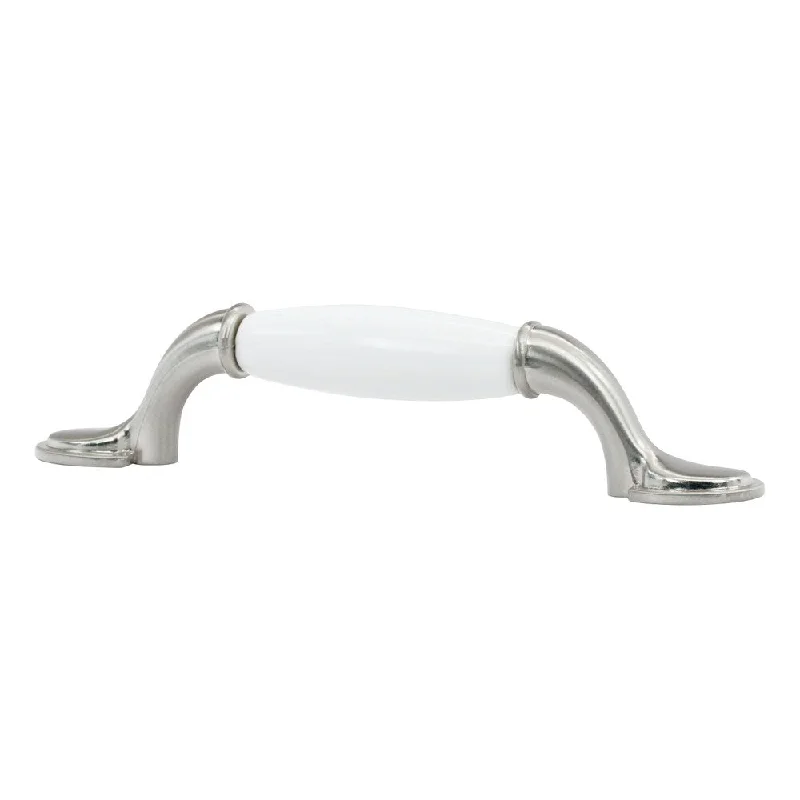 Classic Flared Sumo 3-3/4" Centers Brushed Nickel Cabinet Pull