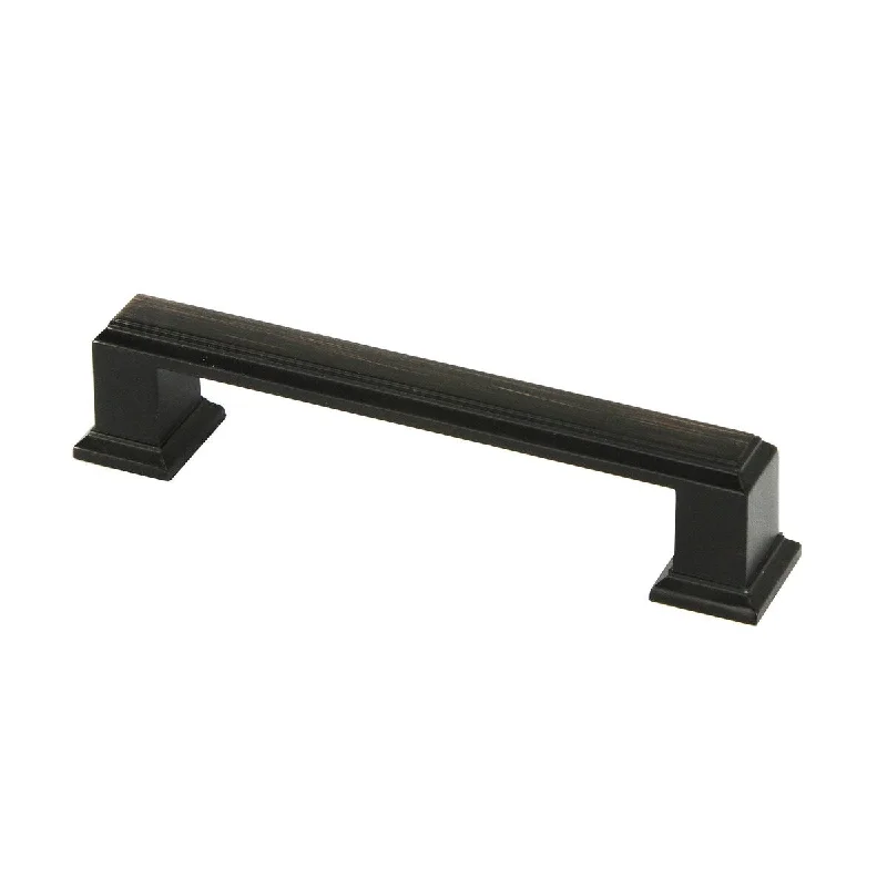 Contemporary 4.25-inch Roma Stainless Steel Oil Rubbed Bronze Finish Square Cabinet Bar Pull Handle - Set of 10 - 1"