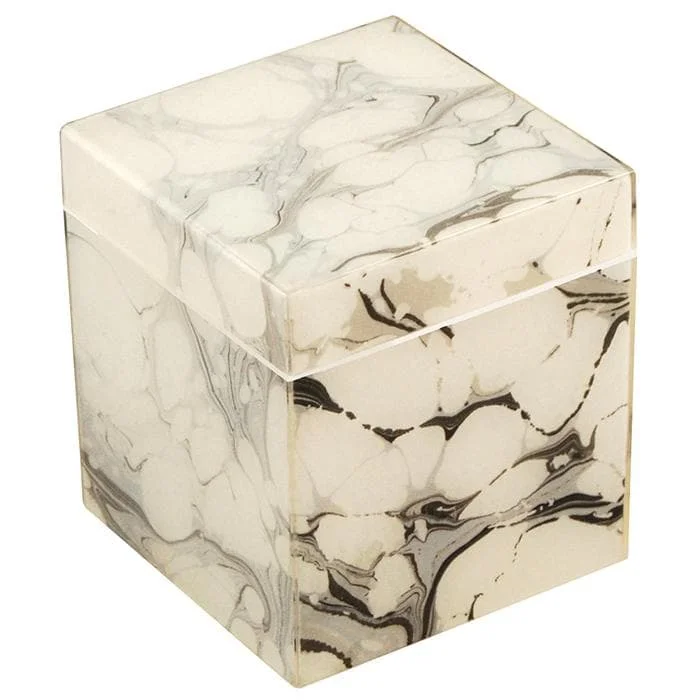 Cream Carrara Lacquer Canister