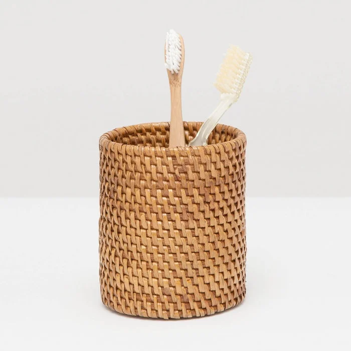 Dalton Brown Rattan Brush Holder