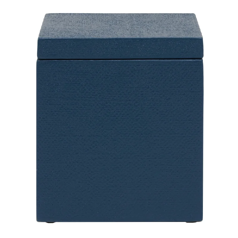 Dannes Faux Belgian Linen Canister (Navy)