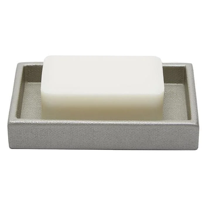 Dannes Faux Belgian Linen Soap Dish (Light Gray)