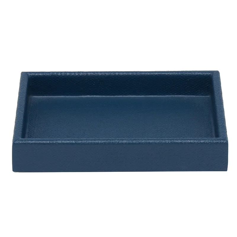 Dannes Faux Belgian Linen Soap Dish (Navy)