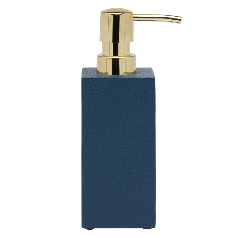 Dannes Faux Belgian Linen Soap Pump (Navy)