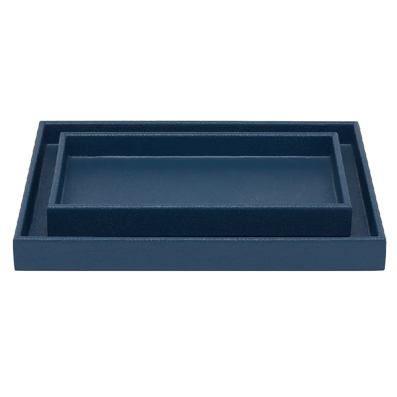 Dannes Faux Belgian Linen Tray Set (Navy)