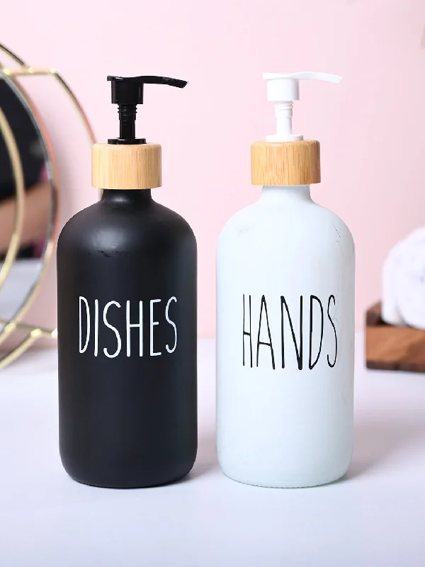 Durable Soap Dispenser Set of 2 - Hands & Dishes