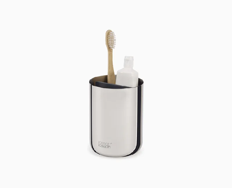 EasyStore™ Luxe Stainless-steel Toothbrush Caddy