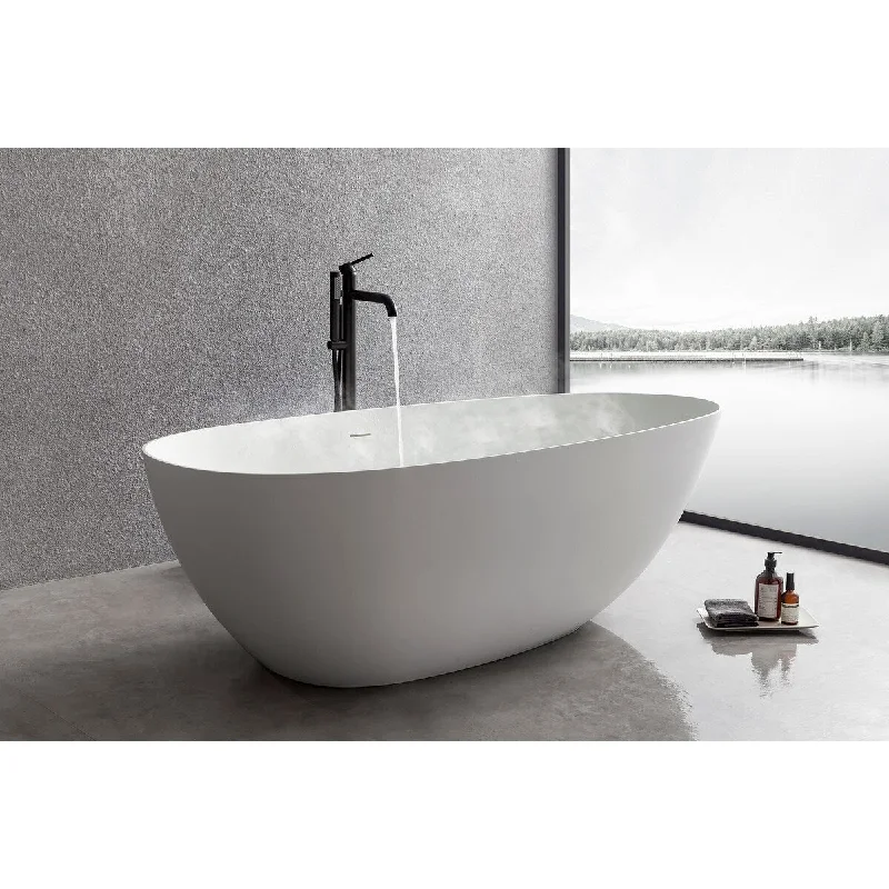 EPOWP 1800mm solid surface stone Bathroom freestanding bathtub